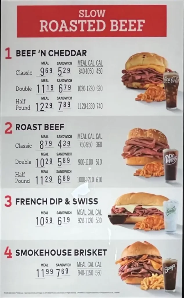 Arby’s Menu USA