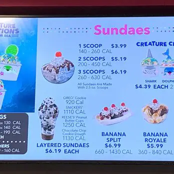 Baskin Robbins Menu USA Prices