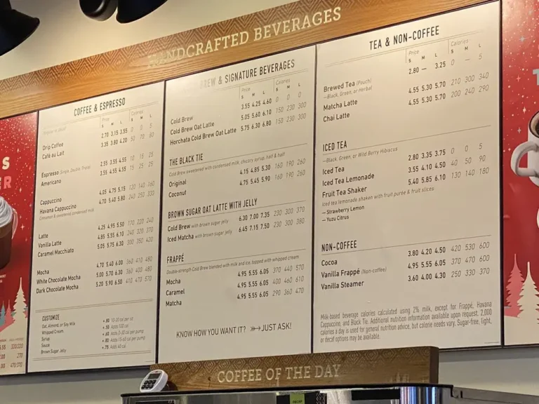 Peet’s Coffee Menu USA Prices