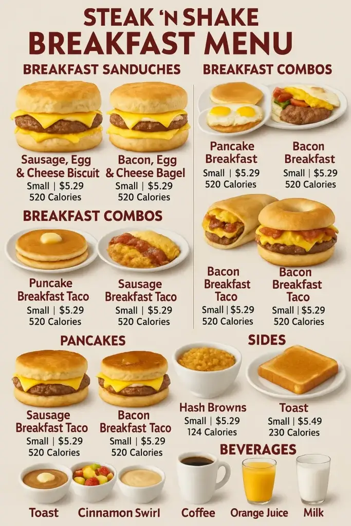 Steak ‘n Shake Menu USA