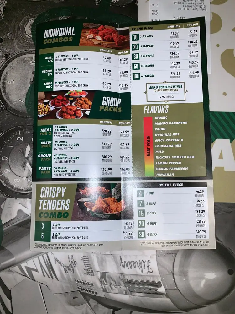 Wingstop Menu USA