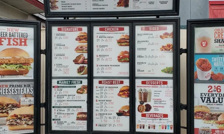 Arby’s Menu USA Prices