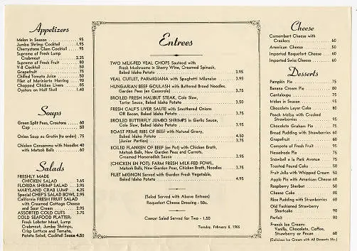 Au Cheval Menu USA Prices