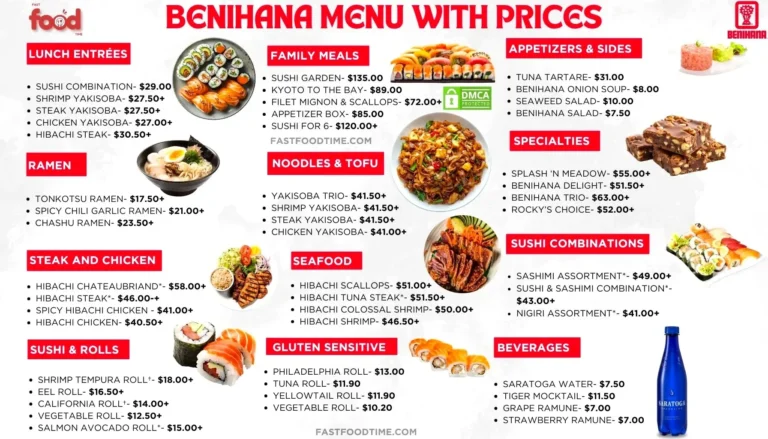 Benihana Menu USA Prices
