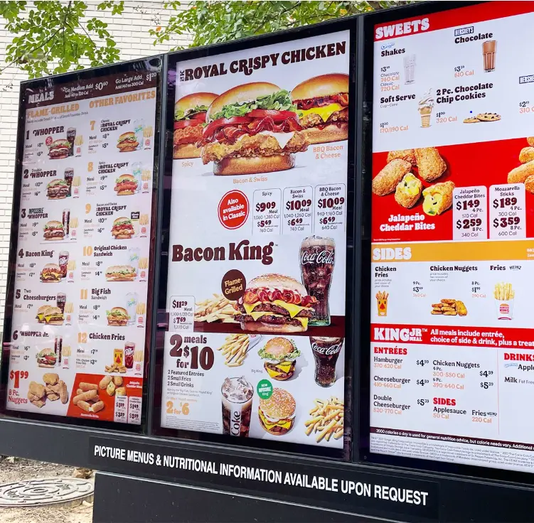 Burger King Menu USA Prices