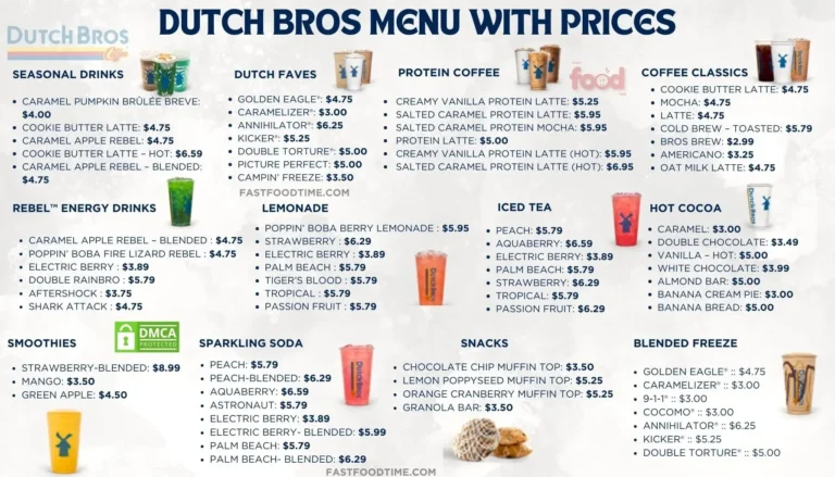 Dutch Bros Menu USA Prices