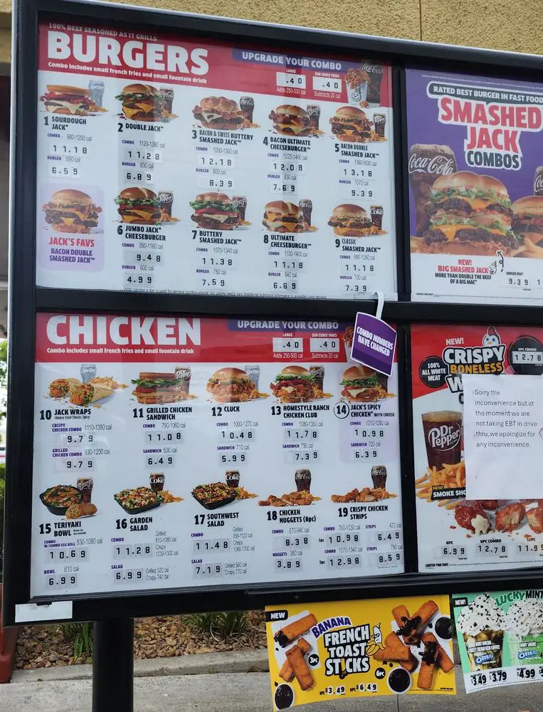Jack in the Box Menu USA
