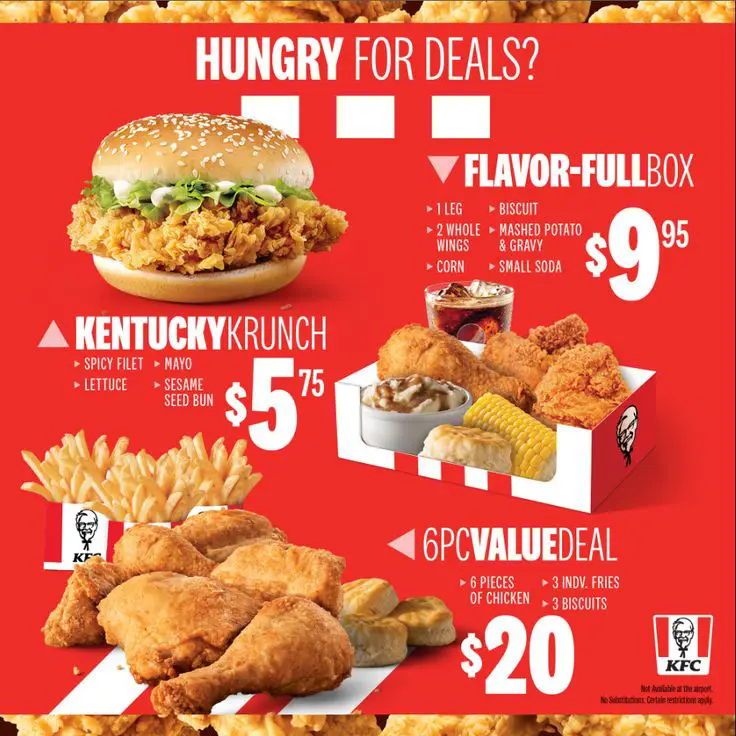 KFC Menu USA
