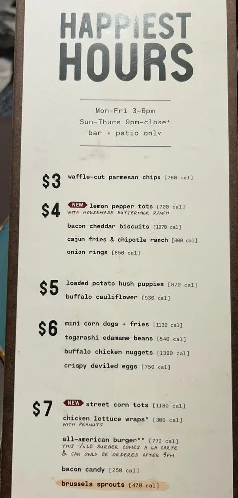 Lazy Dog Menu USA
