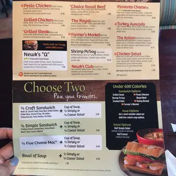 Newk’s Menu USA Prices