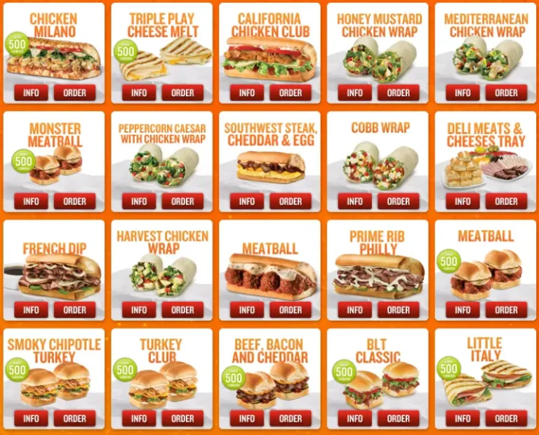 Quiznos Menu USA Prices