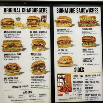 The Habit Burger Grill Menu USA