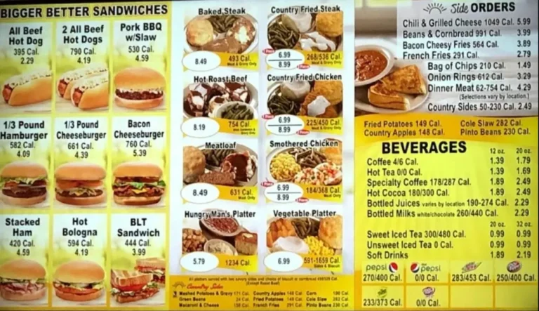 Tudor’s Biscuit World Menu USA Prices