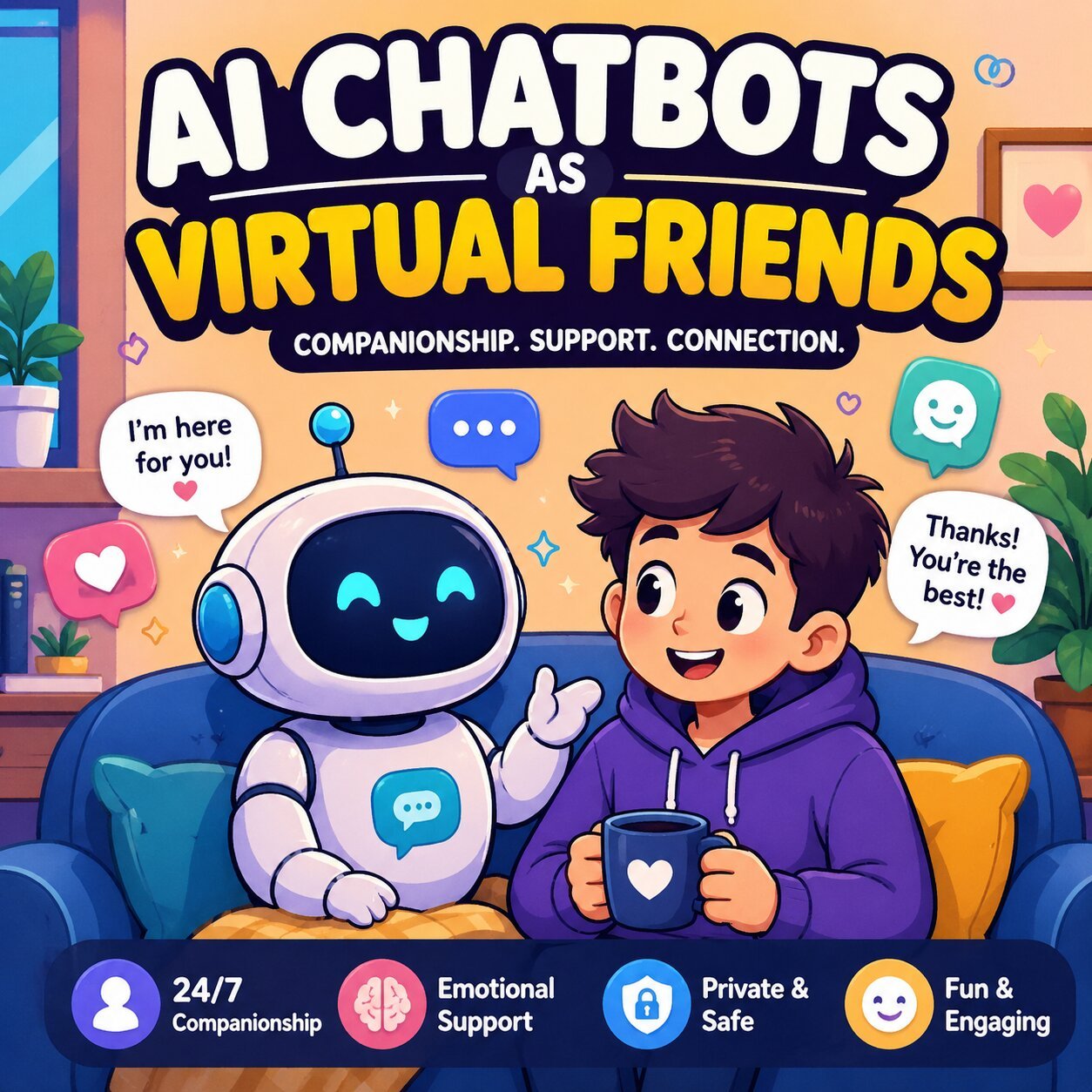 AI Chatbots as Virtual Friends – Benefits, Risks & What the Research Says in 2026