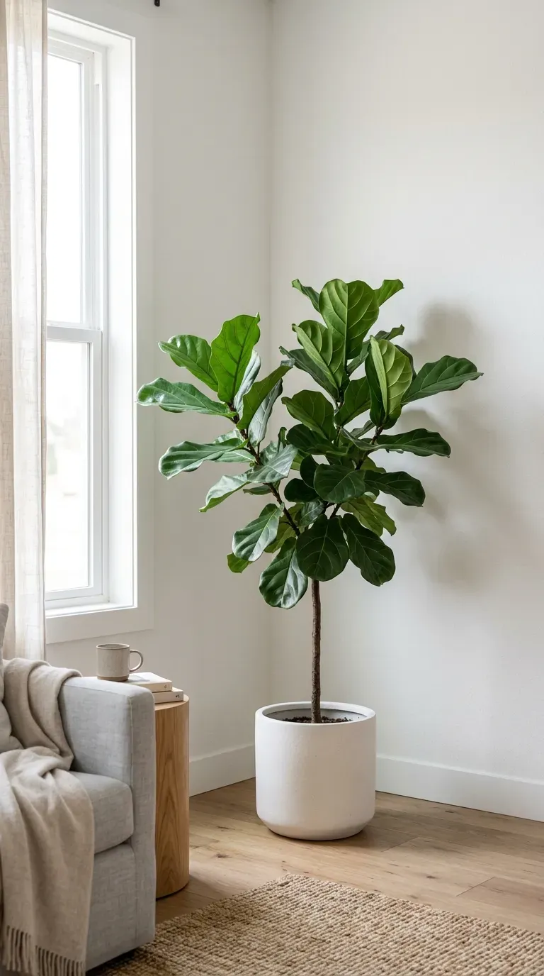 Minimalist living room with carefully chosen accessories